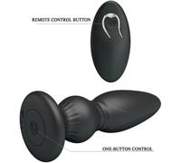 Mr play - vibrador potente control remoto anal plug negro