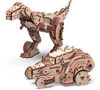 Mr. Playwood- Transformer dinocar Kit Madera, Color (58016)