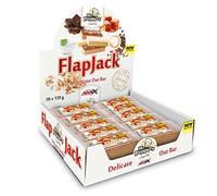 AMIX - Barritas de Proteínas - Flap Jack Oat en Formato de 30 x 120 g - Aporte de Energía Duradera - Mejoran el Rendimiento Deportivo - Con Sabor a Doble Chocolate