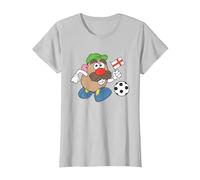 Mr Potato Head Copa Mundial de Fútbol Regate Camiseta, Mujer, Plata, L