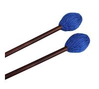 Mr.Power Marimba Mallets - Cabeza de hilo con mango de madera con mango de arce, palos de instrumentos de percusión de bajo (cabeza de hilo suave, azul)