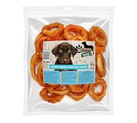 Mr. Pretzel Anillos suaves de pollo y bacalao, 500 g, golosinas para perros con 90% de carne y pescado, sin cereales, ricos en proteínas e hipoalergénicos, recompensa saludable para perros