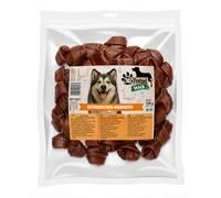Mr. Pretzel Huesos masticables anudados con pato, 500 g, huesos de perro premium con 85% de carne de pato, sin cereales, ricos en proteínas e hipoalergénicos, aperitivos masticables saludables para el