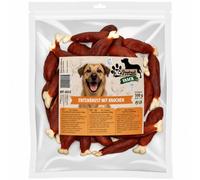 Mr. Pretzel Muslos de pato para perros, 500 g, abundantes patas de pato con un 50% de carne, aperitivos y recompensas ricos en proteínas, bajos en grasa y sabrosos para todas las razas