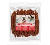 Mr. Pretzel Palos de carne de res y arroz para perros, 500 g, palos de carne natural con mucha carne de res y despojos, ricos en proteínas (38%) y bajos en grasas, ideal para premios