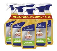 Mr Proper Professional, Limpiador Spray, Desengrasante Intensivo, 4,5L (6 x 750ml), Elimina hasta el 100% de la grasa de las cocinas profesionales