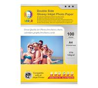 MR.R 100 hojas de papel fotográfico brillante de doble cara, 140 g/m², A4, para impresoras de inyección de tinta, apto para impresión de fotos, cubiertas, tarjetas, certificados, folletos, calendarios