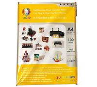 MR.R 110 gsm/m² A4x100 hojas papel de sublimación hojas de papel de transferencia de calor para tazas de cerámica y materiales de sustrato rígido Adecuado para impresoras de sublimación