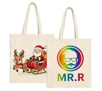 MR.R 2 piezas de sublimación bolsas de poliéster de lona para impresión de prensa de calor, 14"x16" 35x 40cm beige