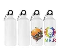 MR.R 4 botellas deportivas de aluminio blanco en blanco para sublimación de 600 ml para impresión por sublimación