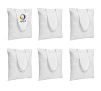 MR.R 6 bolsas de poliéster de la lona de los espacios en blanco de la sublimación de las PC para la impresión de la prensa del calor, 35 x40 cm, White