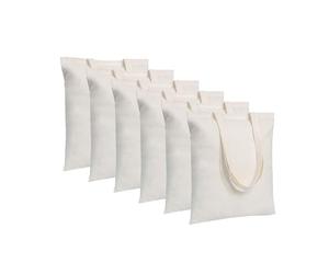 MR.R 6 bolsas de poliéster de la lona de los espacios en blanco de la sublimación de las PC para la impresión de la prensa del calor, 35x 40 cm, beige,