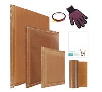 MR.R 7 en 1 Kits de alfombrilla de transferencia el heatpress con 3 tamaños de almohada de prensa de calor 1 hoja de prensa de calor 1 cinta 1 guante 1 papel de transferencia de sublimación