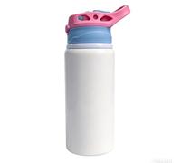 MR.R Botella de aluminio para sublimación de color azul, tapa de aluminio deportiva, portátil, 600 ml, para impresión por transferencia de prensa de calor