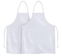 MR.R Delantales blancos de sublimación, delantales blancos unisex para impresión de transferencia de calor, cocina, manualidades, barbacoa, 25 x 28 pulgadas, 2 piezas por paquete