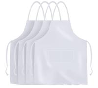 MR.R Delantales blancos de sublimación, delantales blancos unisex para impresión por transferencia de calor, 25 x 30 pulgadas, Blanco, 4