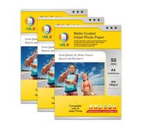 MR.R Inkjet - Papel fotográfico mate, 180 g/m², 210 x 297 mm, 50 hojas para impresoras HP Epson Canon