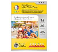 MR.R - Papel fotográfico (200 g/m², 210 x 297 mm, 50 unidades)