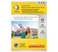 MR.R - Papel fotográfico de inyección de tinta (revestimiento mate, 300 g/m², A4 x 50 hojas)