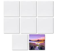MR.R Paquete de 8 azulejos de cerámica brillante de 8 x 8 pulgadas para sublimación de impresión por transferencia de calor, marco de fotos personalizado para boda, regalo de cumpleaños, decoración