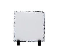 MR.R Sublimation Blank Square Rock Slate Photo Plaque Picture Frame, Customized Photo Frame Novelty for Wedding,Birthday,Baby Birth,7.88 x 7.88 inch