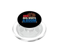 Mr Red White and Boom Funny Julio 4th Parejas a Juego EE. UU PopSockets PopGrip para MagSafe