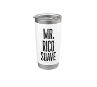 Mr. Rico Suave Texto Divertido Humor Para Marido Novio Hombres Vaso térmico de acero inoxidable de doble pared