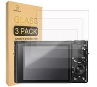 Mr.Shield [Paquete de 3] Protector de pantalla para cámara digital Sony RX100 VII DSC-RX100M7 [vidrio templado] [vidrio japonés con dureza 9H] Protector de pantalla con reemplazo de por vida