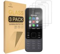 Mr.Shield Protector de pantalla compatible con Nokia 6300 4G [vidrio templado] [paquete de 3] [vidrio japonés con dureza 9H]