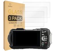 Mr.Shield Protector de pantalla compatible con Ricoh WG-90 / WG-80 / WG-70 [vidrio templado] [paquete de 3] [vidrio japonés con dureza 9H]