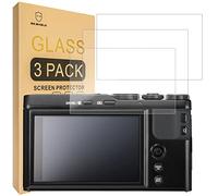 Mr.Shield Protector de Pantalla para Fujifilm XF10, X-T100, X30, X-30, X-F10, Panasonic Lumix lx100 DC-LX100 II Camera Cristal Vidrio Templado [3 Piezas] [9H Dureza] Anti-Arañazos