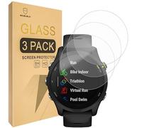 Mr.Shield Protector de Pantalla para Garmin Forerunner 255/255 Music [46mm ONLY] Cristal Vidrio Templado [3 Piezas] [9H Dureza] Anti-Arañazos