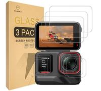 Mr.Shield Protector de Pantalla para Insta360 Ace Pro 2 [3x Lens & Touch Screen Glass + 3x PET (Not Glass) Small Screen Protector] Cristal Vidrio Templado [9H Dureza] Anti-Arañazos