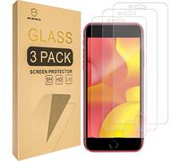 Mr.Shield Protector de Pantalla para iPhone SE 3 (2022 3rd Edition) Cristal Vidrio Templado [3 Piezas] [9H Dureza] Anti-Arañazos