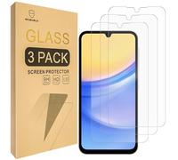 Mr.Shield Protector de Pantalla para Samsung Galaxy A15 5G / 4G Cristal Vidrio Templado [3 Piezas] [9H Dureza] Anti-Arañazos
