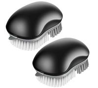 MR.SIGA Cepillo de Limpieza para Frutas y Verduras con Agarre Antideslizante cómodo, Paquete de 2 Unidades, Color Negro