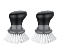 MR.SIGA Cepillo Fregador de Palma para Platos, Gris, 2 Unidades