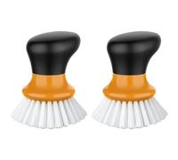 MR.SIGA Cepillo Fregador de Palma para Platos, Naranja, 2 Unidades