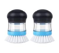 MR.SIGA Cepillo Mano con Dosificador Jabón, Pack de 2, Azul Marino/Azul