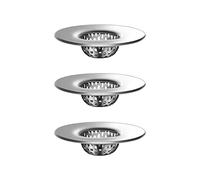 MR.SIGA Desagüe colador Ducha Acero Inoxidable, Recoge pelos para bañeras, lavabos, Tapones para Pelo baño, Inoxidable, 3 Piezas