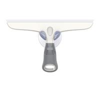 MR.SIGA Jalador Multiuso para Ventanas, vidrios, Puertas de Ducha, automóviles, fregadoras de Ventanas de Servicio Pesado, Gancho de succión Incluido, 10 Pulgadas, Blanco y Gris