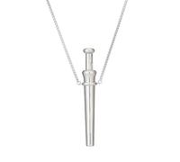 Mr. Slim - Aplicador de acero inoxidable - Herramienta de dosificación discreta para Energy Sniff - Diseño elegante Incluye collar de varios tamaños y colores (plata, Mr. Slim - Max)