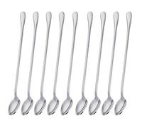 Mr. Spoon 9 Cucharas para Mezclar té Helado, café, cóctel, batido y Bebidas frías Acero INOX. 20,7 x 2,9 cm (Colección Minimal)