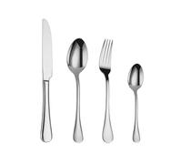 Mr.Spoon Serie Liso Juego de 24 piezas cubiertos para 6 personas,acero inoxidable, con cuchillo,tenedor, cuchara,18/0, apto para lavavajillas,Para Casa, Hotel,Restaurante (CON CUCHILLO MESA)