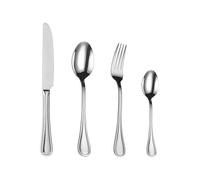 Mr.Spoon Serie Raya Juego de 24 piezas cubiertos para 6 personas,acero inoxidable, con cuchillo,tenedor, cuchara,18/0, apto para lavavajillas,Para Casa, Hotel,Restaurante (CON CUCHILLO MESA)