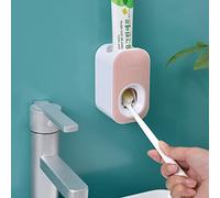 Mr. Thumbs Dispensador automático de Pasta de Dientes montado en la Pared para baño, exprimidor de Pasta de Dientes para niños y Ducha Familiar (1 Unidad, Rosa)