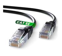Mr. Tronic Cable Ethernet Cat 5E De 5m, Cable de Red LAN Con Conectores RJ45 Para una Conexión a Internet Rápida & Fiable - Cat5E con Conexión AWG24 | Internet UTP CCA (5 Metros, Negro)