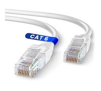 Mr. Tronic Cable Ethernet cat 6 de 10m, Cable de red LAN con Conectores RJ45 Para una Conexión a Internet Rápida y Fiable, con Conexión AWG24 | Internet UTP Cat6 CCA (10 Metros, Blanco)