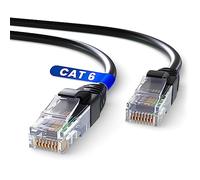 Mr. Tronic Cable Ethernet cat 6 de 25m, Cable de red LAN con Conectores RJ45 Para una Conexión a Internet Rápida y Fiable, con Conexión AWG24 | Internet UTP Cat6 CCA (25 Metros, Negro)