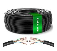 Mr. Tronic Granel Cable Ethernet Cat 5E De 100m, Bulk Cable de Red LAN Para Internet Rápida & Fiable - AWG24 Cat5E Granel, 1 Gbps Internet 100 MHz UTP CCA (100 Metros, Negro)